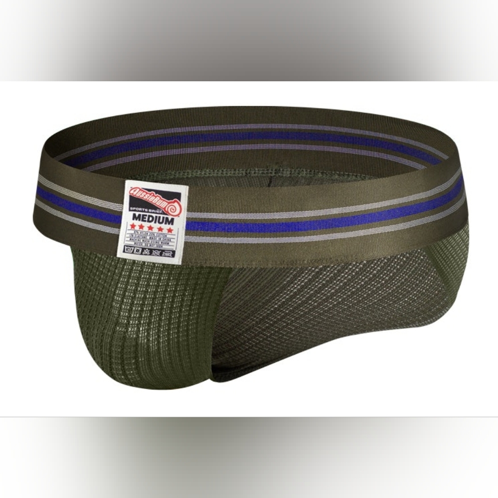 Aussiebum Sports Jock Brief army green Sz Small - Picture 4 of 4